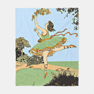joyful dancer print fleece blanket