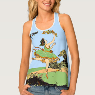 joyful dancer print tank top
