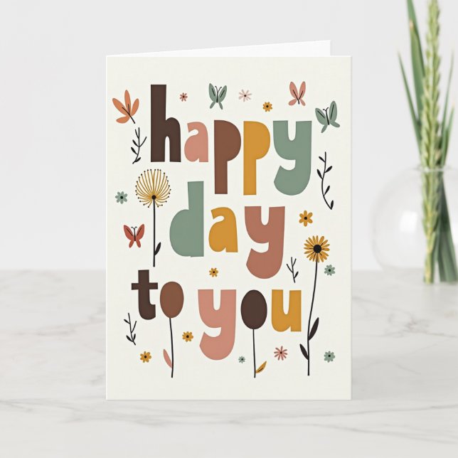 Joyful Days Floral Card (Front)