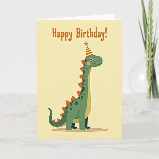 Joyful Dino Birthday Card (Front)