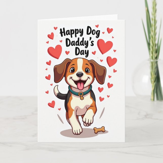 Joyful Dog Daddys Day Card (Front)
