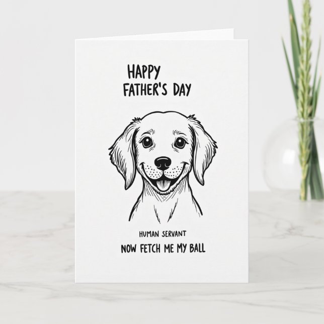 Joyful Dog Fathers Day Line Card (Front)