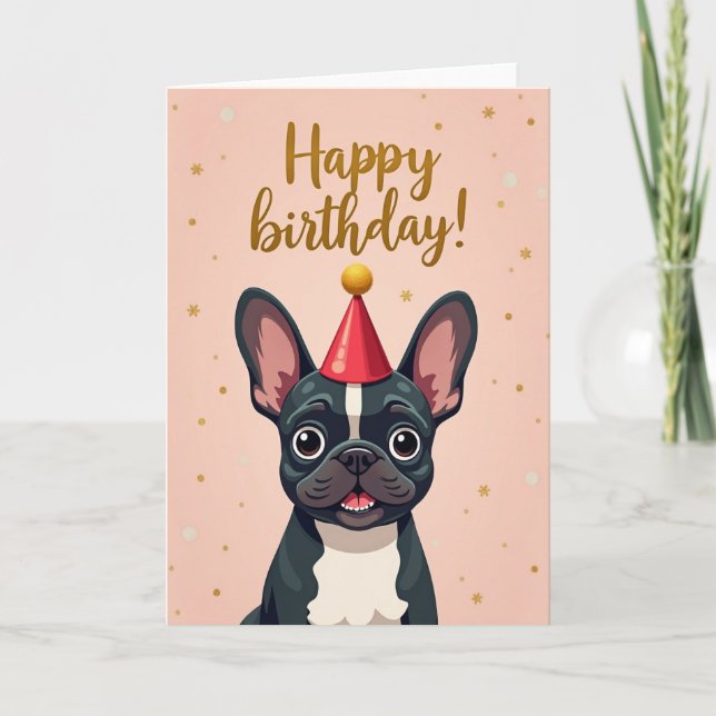 Joyful Dog Illustration Card (Front)