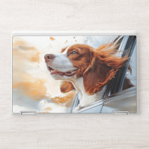 Joyful Dog in the Wind Art Print HP Laptop Skin