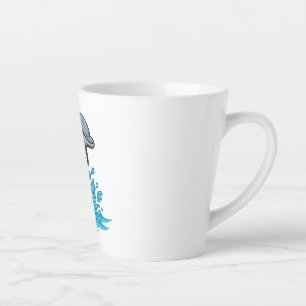 Joyful Dolphin Splash - Latte Mug