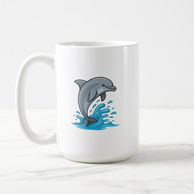 Joyful Dolphin Splash - Mug (Left)