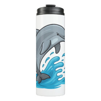 Joyful Dolphin Splash - Thermal Tumbler