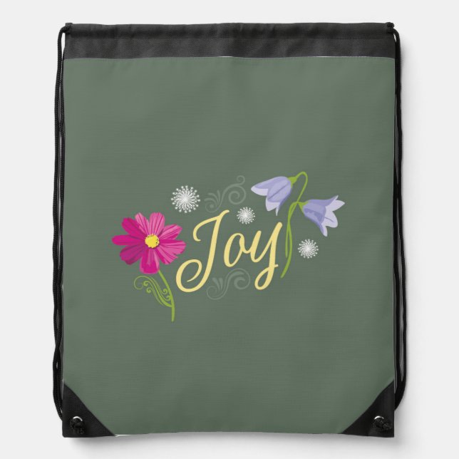 Joyful Drawstring Backpack (Front)