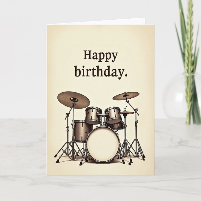 Joyful Drum Set Card (Front)