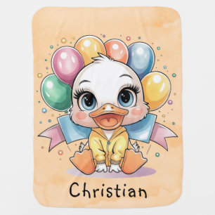 Joyful Duckling Baby Shower Gift Baby Blanket