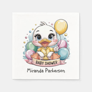 Joyful Duckling Baby Shower Napkins