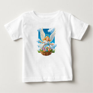 Joyful Easter Angel with Basket Baby T-Shirt