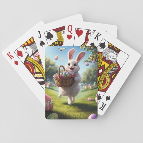 Joyful  Easter Bunny Playing Cards