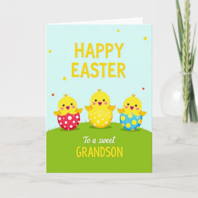 Joyful Easter Grandson Card (Front)