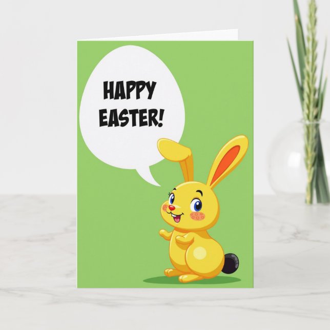 Joyful Easter Rabbit Card (Front)