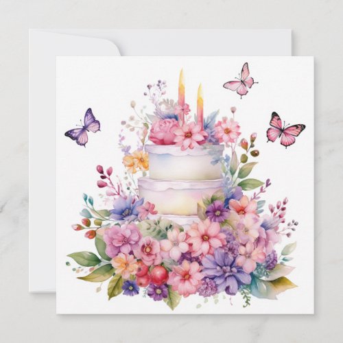 Joyful Elegance Enchanted Garden Birthday Card