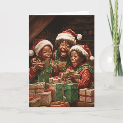 Joyful  Elf Greeting Card