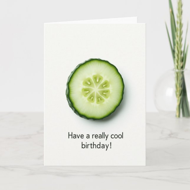 Joyful Emerald Slice Birthday Card (Front)