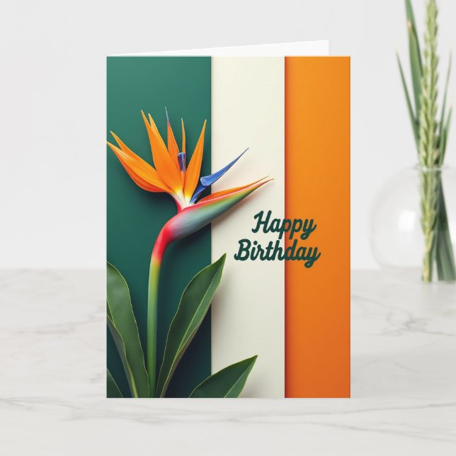Joyful Exotic Bloom Card (Front)