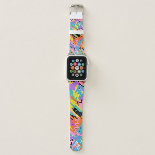 Joyful Expression Abstract Print Apple Watch Band