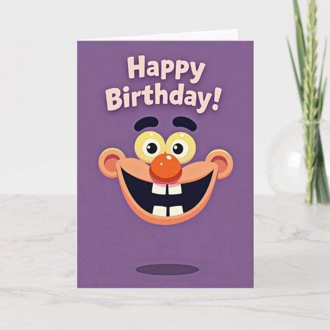 Joyful Face Birthday Card (Front)