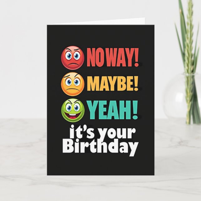 Joyful Faces Birthday Card (Front)