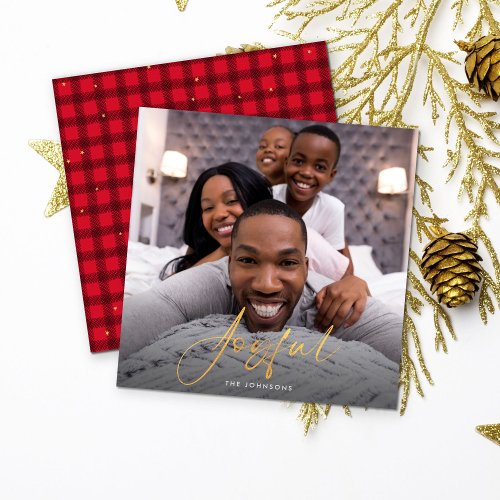 Joyful Family Photo Holiday Card