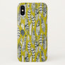 joyful feathers chartreuse iPhone XS case