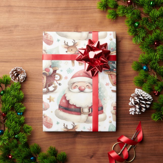 Joyful festive Christmas wrapping paper (Holiday Gift)