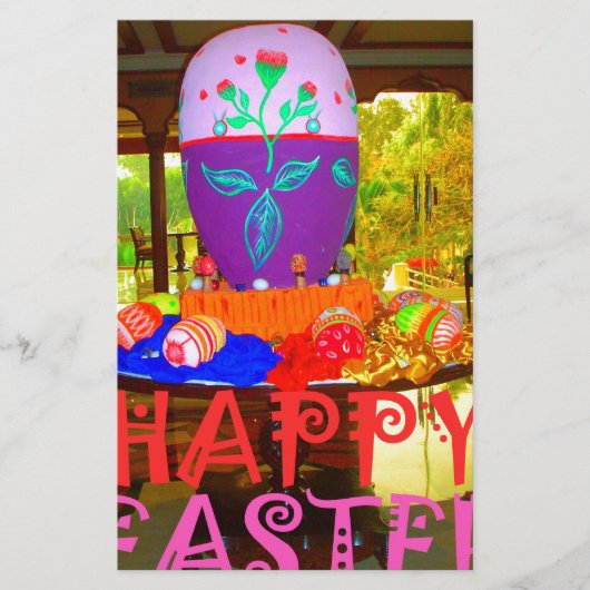 Joyful Festive Springtime Easter Colorful Eggs Art (Front)
