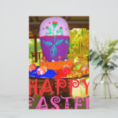 Joyful Festive Springtime Easter Colorful Eggs Art (Standing Front)