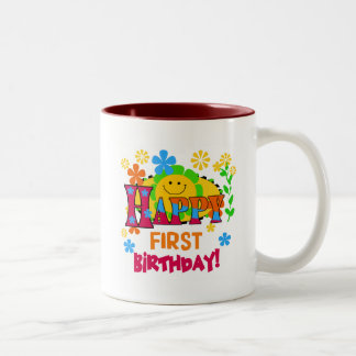 Joyful First Birthday T-shirts and Gifts Two-Tone Coffee Mug