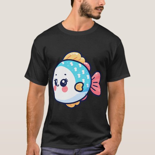 Joyful Fish Cartoon T-Shirt