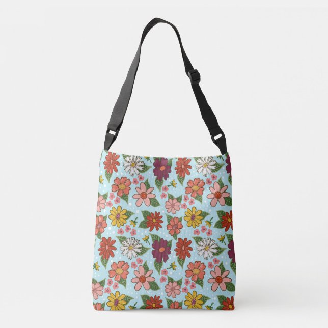 Joyful Floral Crossbody Bag (Back)