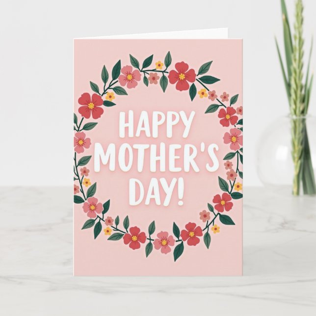 Joyful Floral Greeting Card (Front)