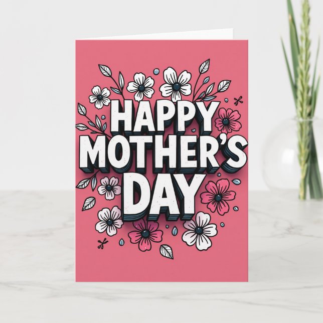 Joyful Floral Message Card (Front)