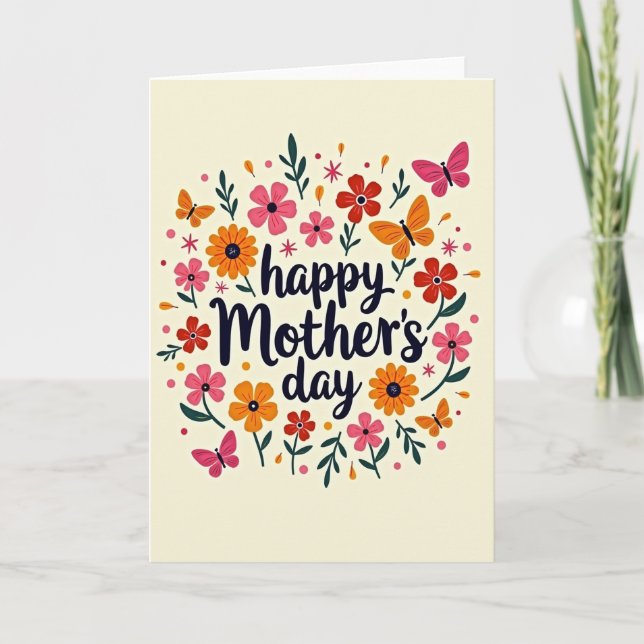 Joyful Floral Spring Day Card (Front)