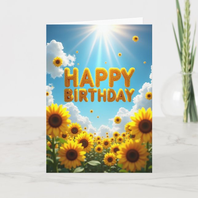 Joyful Florets Birthday Card (Front)