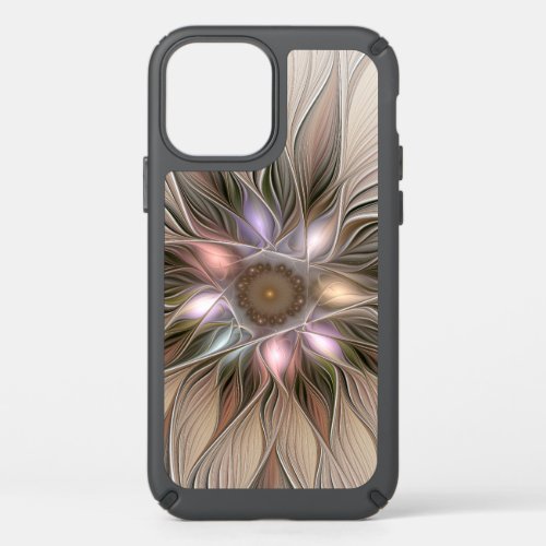Joyful Flower Abstract Beige Brown Floral Fractal Speck iPhone 12 Case
