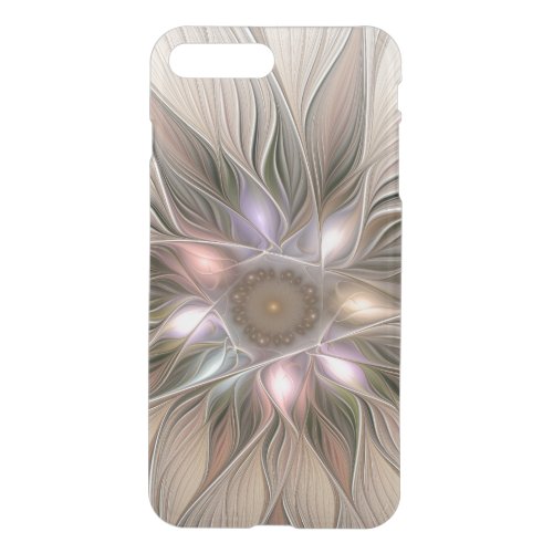 Joyful Flower Abstract Beige Brown Floral Fractal iPhone 8 Plus7 Plus Case
