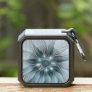 Joyful Flower Abstract Blue Gray Floral Fractal Bluetooth Speaker