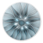 Joyful Flower Abstract Blue Gray Floral Fractal
