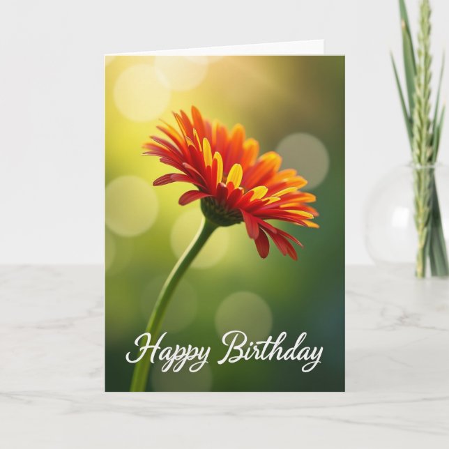 Joyful Flower Birthday Card (Front)