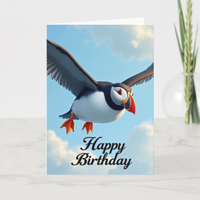 Joyful Flying Bird Card (Front)