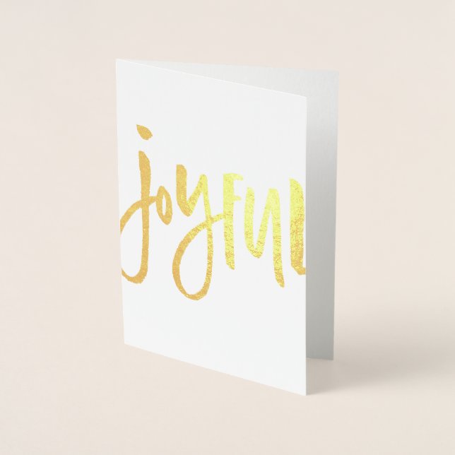 "Joyful" Foil Greeting Card (Front)