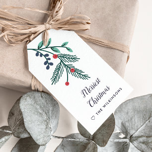 Joyful Foliage Holiday Gift Tags