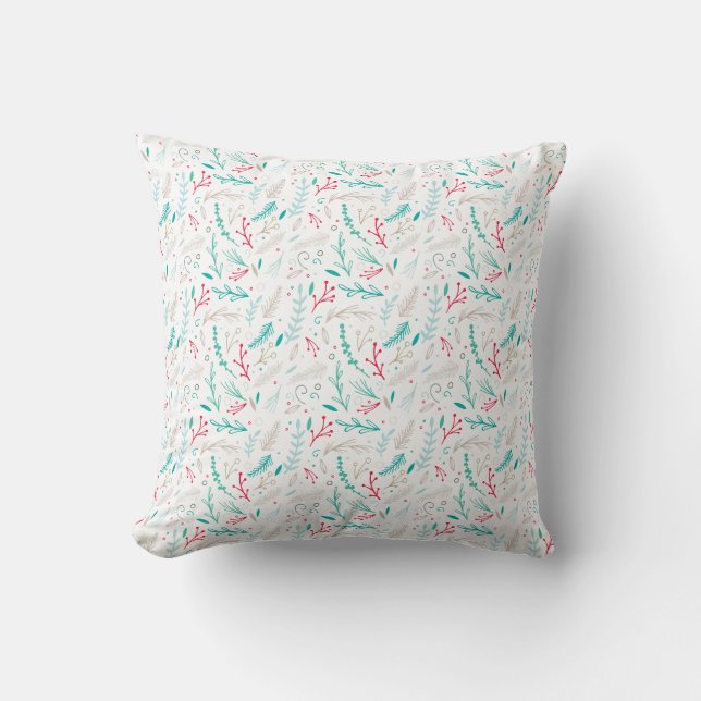 Joyful Foliage Throw Pillow (Front)