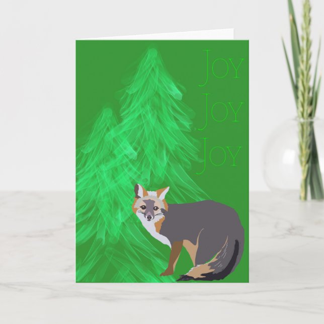 Joyful Fox  Holiday Card (Front)