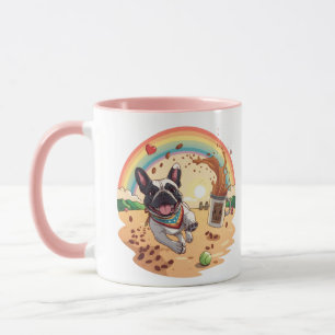 Joyful French Bulldog & Coffee Splash – Paws, Mug