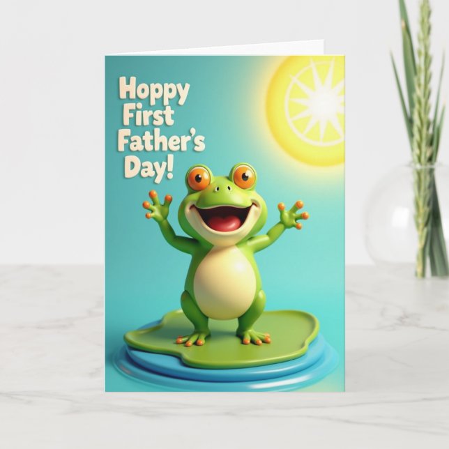 Joyful Frog Fathers Day Card (Front)